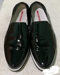 PRADA プラダ ブラック パテント ローファー レディース 37.5 正規品
