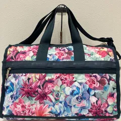 9877　LeSportsac　レスポートサック　2way　ボストンバッグ　ショルダーバッグ　旅行用バッグ　トラベルバッグ　水彩画風　花柄　フラワー　デザートブルーム　DESERT BLOOM　レディース　軽量　カジュアル　シンプル　きれいめ
