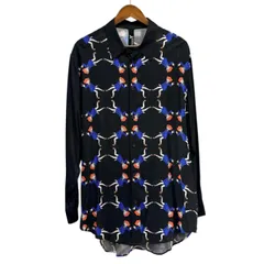 Ground Y グラウンドワイ 藤子・F・不二雄 ESPER MAMI KALEIDOSCOPE LONG SLEEVE SHIRT 佐倉魔美プリントレーヨンシャツ 3 ブラック 15168のサムネイル