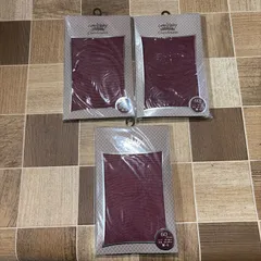 新品未使用 タイツ 60デニール ラメ入り ワインレッド 3点セットM-Lサイズ