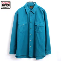 90s USA製 vintage DEERSKIN 無地 シャモアクロス 長袖シャツ メンズ XLサイズ相当 ビッグサイズ オーバーサイズ