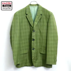 60s vintage チェック柄 3つボタン テーラードジャケット メンズ Mサイズ相当