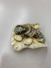 中村喜久雄 作 春鯊 はぜ 文鎮 共箱 / 沙魚 ハゼ 置物未使用保管品