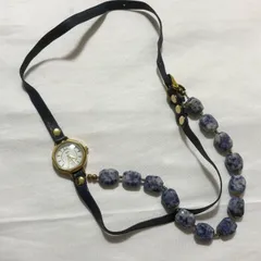【送料無料】LA MER/ラメール/COLLECTIONS/コレクション/クォーツ腕時計/ブレスレット時計/ホワイト×ネイビー/電池切れ/動作未確認/中古品/ジャンク品扱いのサムネイル