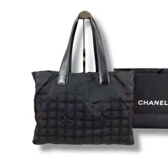 CHANEL シャネル　ニュートラベルライン　トートバッグ　トートMM ブラック　黒　ナイロンキャンバス