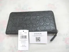 新品未使用　COACH 　コーチ　アコーディオン ウォレット・シグネチャー レザー　/　ジッピーウォレット　ラウンドファスナー長財布/　　品番: CE551 QB/BK