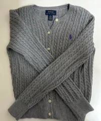 ポロ ガールズ カーディガン M (8-10) グレー