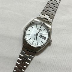【送料無料】CITIZEN/シチズン/4-853104/クォーツ腕時計/ホワイト×シルバー/電池切れ/動作未確認/中古品/ジャンク品扱い