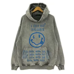 A GOOD BAD INFLUENCE アグッドバッドインフルエンス 裏毛 プリントパーカー sizeM/グレー