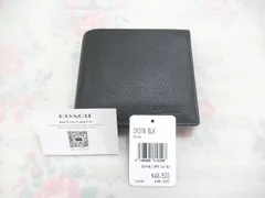 新品未使用　COACH 　コーチ   コイン ウォレット   　品番　CR378 BLK 　  二つ折り財布　レザー　ブラック　正規品