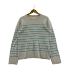 DRESSTERIOR ドレステリア ボーダーニット size38/グレージュ×ライトブルー