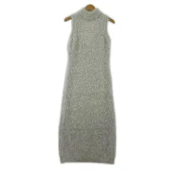 美品  eimy istoire エイミーイストワール タグ付き ラメ バックオープン ニットワンピース sizeF/ホワイト