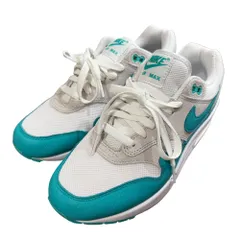美品 NIKE ナイキ AIR MAX 1 SC エアマックス 1 スポーツ クラシック ローカット スニーカー DZ4549-001 24cm ホワイト×グリーン レディース 古着 中古 USED