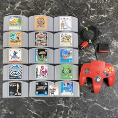17. ニンテンドー 64 まとめセット ※コントローラー＆メモリー拡張パック＆ソフト15本 ※ダメージ有