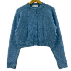 ZARA ザラ サイドスリット ニットカーディガン sizeEUR M/ライトブルー