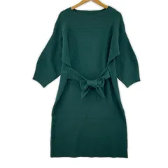 美品  MISCH MASCH ミッシュマッシュ タグ付き ニットワンピース sizeM/ダークグリーン