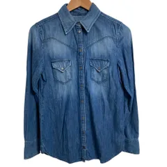 美品 DIESEL ディーゼル デニムシャツ インディゴ XSサイズ ブルー レディース 古着 中古 USED
