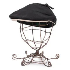 カシラCA4LA 刺繍デザインハンチング 黒生成り