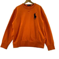 POLO RALPH LAUREN ポロ・ラルフローレン 裏起毛 ワンポイント刺繍スウェット sizeL/オレンジ