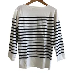 良品 SAINT JAMES セントジェームス ウェッソン ボーダー バスクシャツ XXSサイズ ブラックホワイト レディース 古着 中古 USED