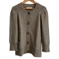 美品 SEE BY CHLOE シーバイクロエ カシミヤブレンドクルーネック ニットカーディガン ブラウン レディース 古着 中古 USED