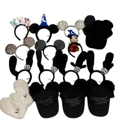 186001 東京ディズニーリゾート オズワルドカチューシャ　ミッキー ファンタジア帽子　ミッキーキャップ ユニセックス 15点まとめ売り