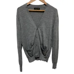 美品 Drawer ドゥロワー ウールニット カーディガン サイズ1 グレー レディース 古着 中古 USED