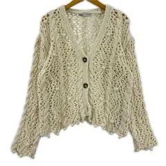 ZARA ザラ Vネックカーディガン sizeEUR M/ホワイト系