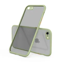 iyite iphonese第2世代 ケース iphone7ケース スマホケース iphone8 シリコン アンチ-フォール ファイン ホール 保護 カバー サポート QI チャージング iPhone 7/8/SE用 抹茶 グリーン