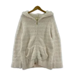 gelato pique ジェラートピケ ルームウエア ジップアップカーディガン sizeF/ホワイト×ライトピンク系