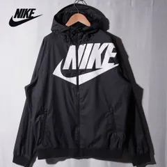 ナイキ NIKE ナイロンジャケット ウインドランナー L ブラック ラグラン ビッグロゴ スウッシュ 90s風 ストリート スポーツミックス 古着 A564