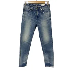 美品 upper hights アッパーハイツ THE STELLA クロップドガールフレンドデニムパンツ 195219 サイズ22 ライトブルー レディース 古着 中古 USED