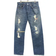 ☆LEVI'S リーバイス 501 デニムパンツ ジーンズ ボタンフライ ダメージ加工 リペア加工 メンズ