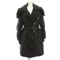 ディーゼル DIESEL ダウンコート XXS 黒 ブラック ベルト付き ロング ジップアップ /HN