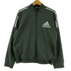 adidas アディダス 裏起毛  ジップアップブルゾン sizeS/ダークグリーン