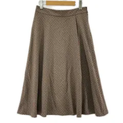 J.PRESS ジェイプレス ロング フレアスカート size11/ブラウン系