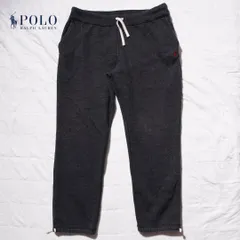ポロラルフローレン POLO RALPH LAUREN スウェット パンツ XL ダークグレー レッド ロゴ刺繍 オーバーサイズ アメカジ ストリート イージーパンツ 古着 A259