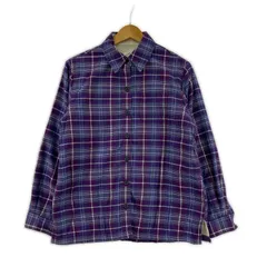 L.L.Bean エルエルビーン 裏フリース チェック シャツジャケット sizeXXS/パープル