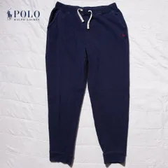 ポロラルフローレン POLO RALPH LAUREN スウェット パンツ XL ネイビー ロゴ刺繍 ユニセックス オーバーサイズ アメカジ ストリート イージーパンツ 古着 A355