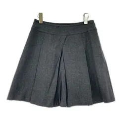 UNTITLED アンタイトル タックミニスカート size2/チャコールグレイ
