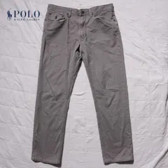 ポロラルフローレン POLO RALPH LAUREN デニム パンツ W32 L30 グレー ロゴ刺繍 ストレートデニム Gパン アメカジ 古着 A356
