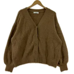 Discoat ディスコート シャギーニット Vネックカーディガン sizeF/ブラウン