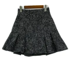 Rirandture リランドチュール ツイード スカートライクショートパンツ size1/ブラック系