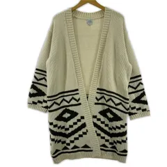 HEART MARKET ハートマーケット ネイティブ柄 ニット ガウンカーディガン sizeL/アイボリー