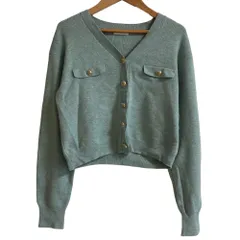 美品 24AW FRAY I.D フレイアイディー 2wayショートVネックカーディガン サイズF ミント レディース 古着 中古 USED