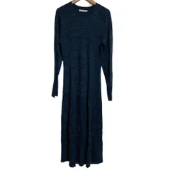 美品 BEAUTY & YOUTH ビューティーアンドユース ユナイテッドアローズ リブニット フレア ワンピース サイズS ネイビー レディース 古着 中古 USED