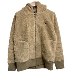 良品 GYMPHLEX ジムフレックス ボア フリース ジャケット パーカー ブルゾン サイズ14 ベージュ レディース 古着 中古 USED