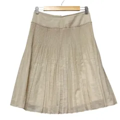 良品 BURBERRY バーバリー プリーツ スカート サイズ38 ベージュ レディース 古着 中古 USED