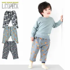 エルコペック 柄プリントシャギーパンツ ジョガーパンツ 裏起毛 暖かい 冬 子供服 キッズ 女の子 男の子 長ズボン ゆったり ロングパンツ 保育園 幼稚園