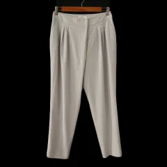 ピノーレ PINORE パンツ テーパード ストライプ タック 40 グレー